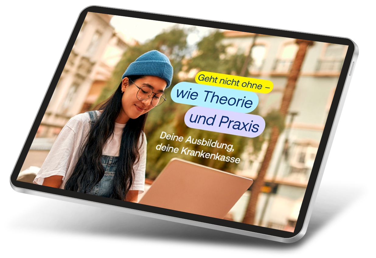 Ansicht des Werbemittels „Geht nicht ohne – wie Schraube und Mutter“ und der Landingpage
