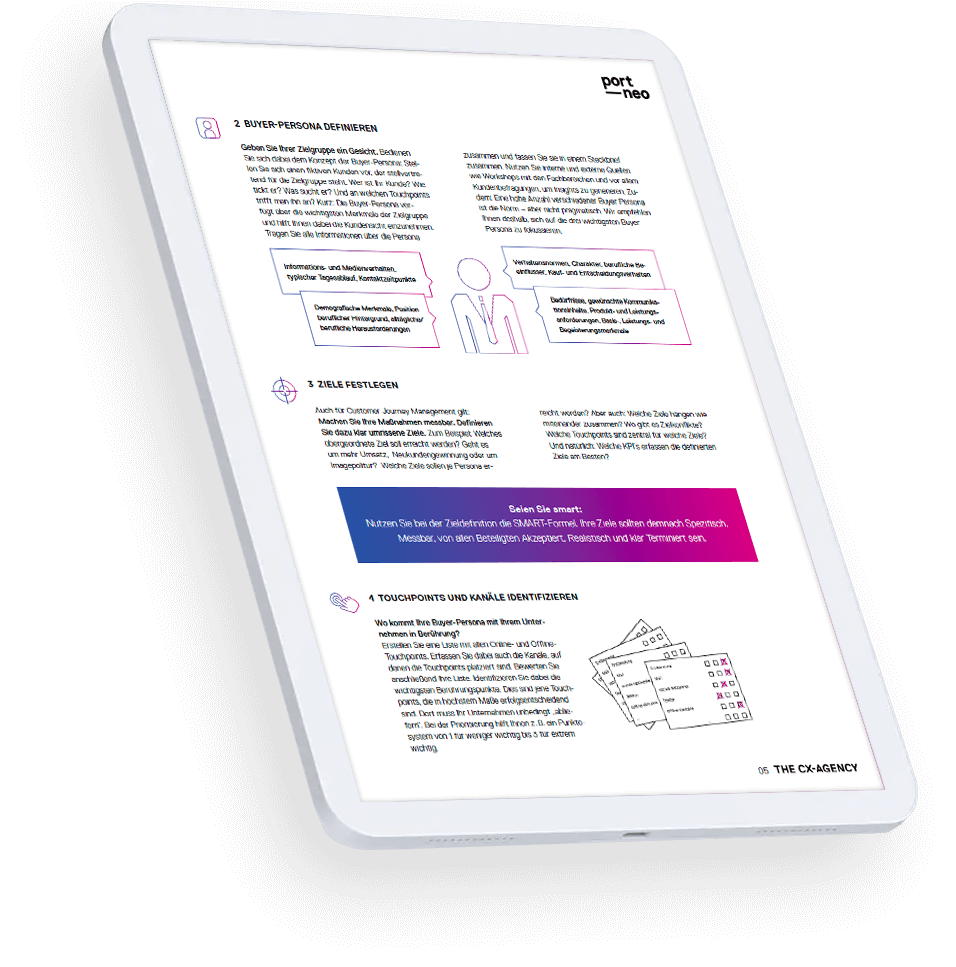 port-neo Whitepaper über Customer Journey Management und CJ Mapping.