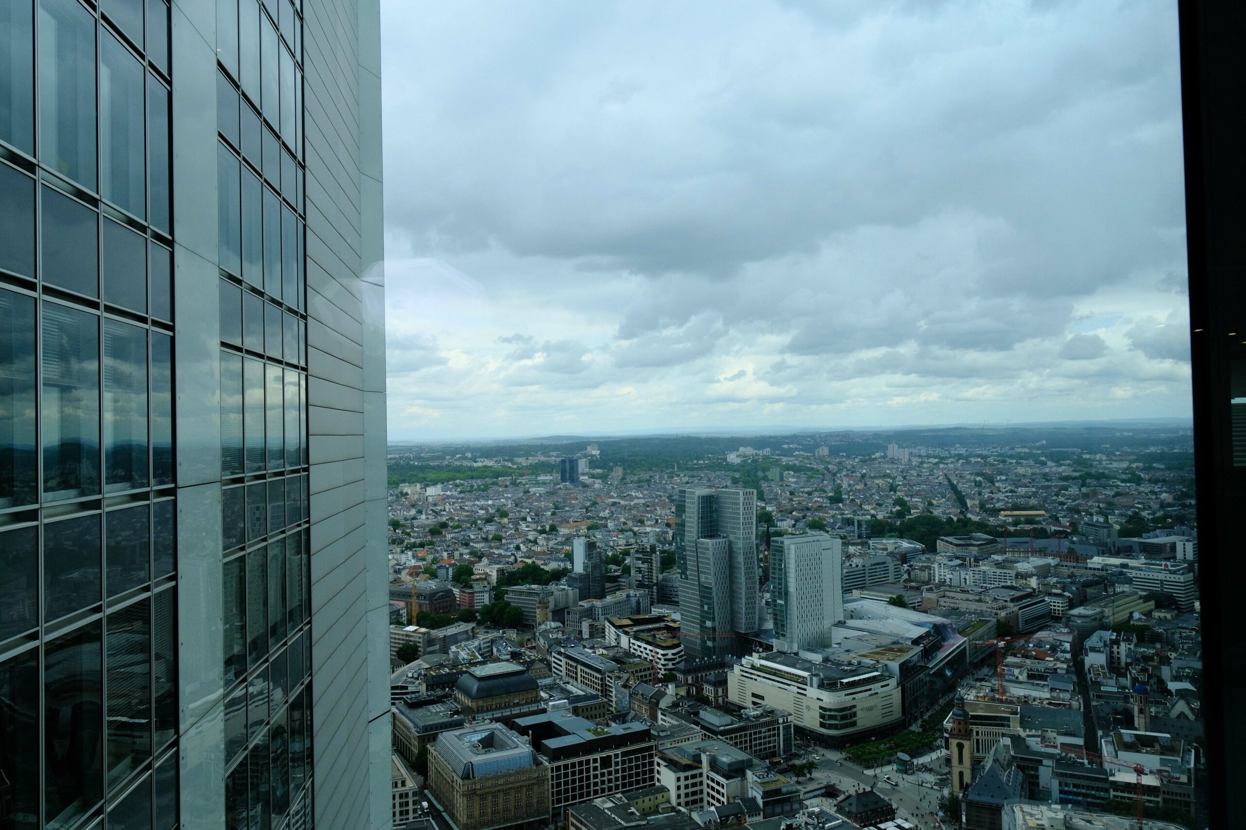 Ausblick aus dem Fenster des Commerzbank Towers