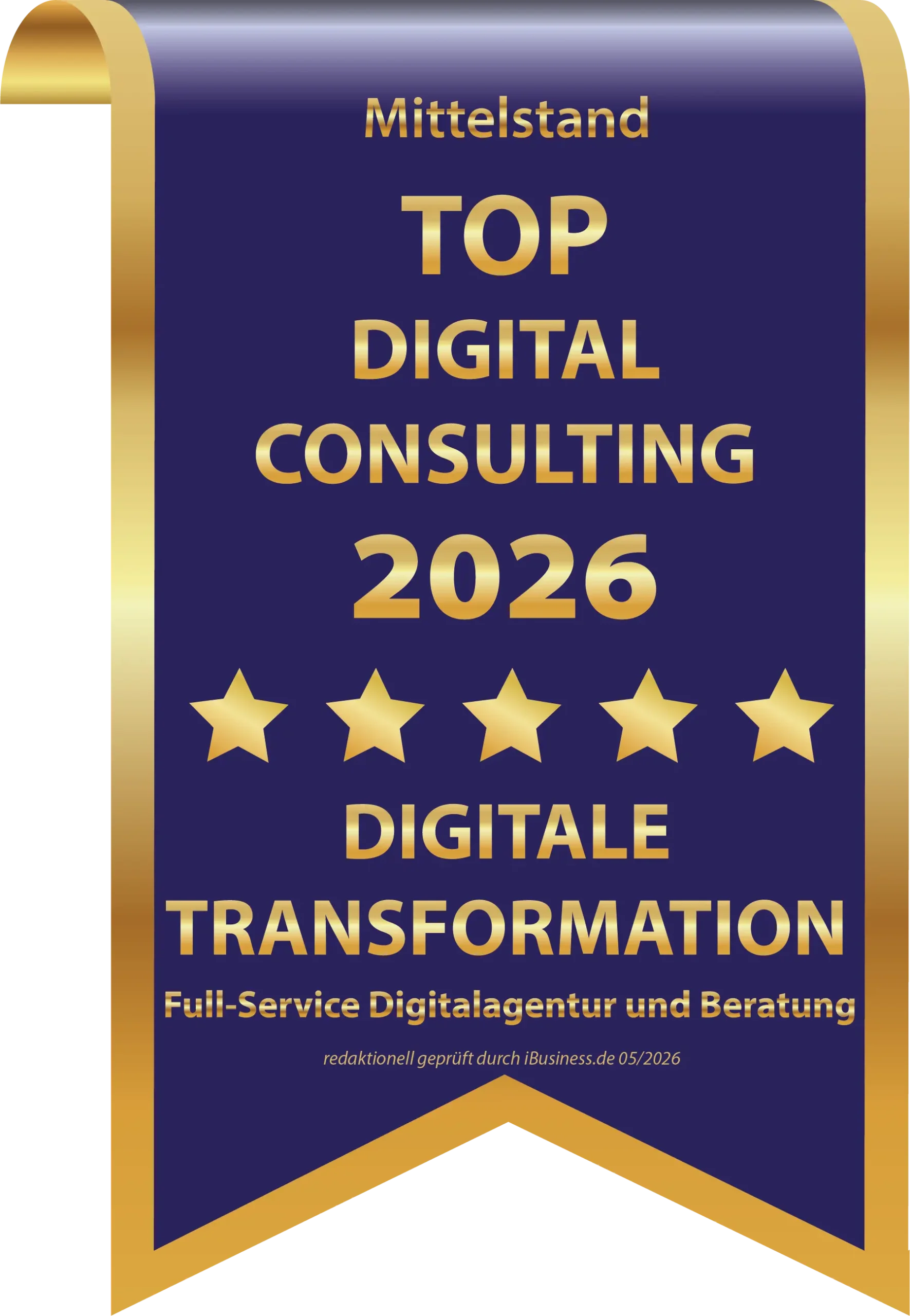 Siegel der iBusiness. port-neo Ist Top Digital Consulting Agentur im Bereich Digitale Transformation.